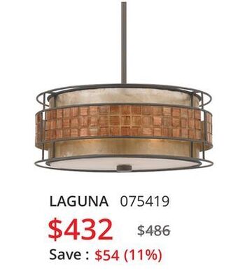 Multi Luminaire Laguna single pendant offer