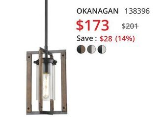 Multi Luminaire Okanagan pendant offer