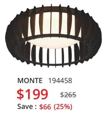 Multi Luminaire Monte ceiling lamp offer