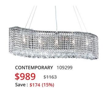 Multi Luminaire Contemporary chandelier offer