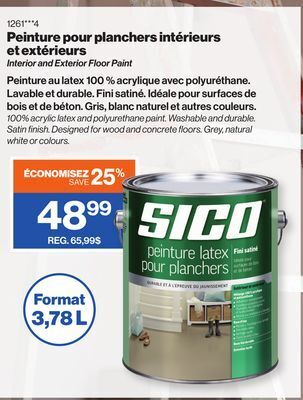 Patrick Morin Sico interior and exterior floor paint offer