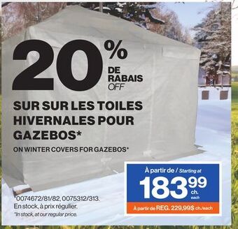 Patrick Morin Winter covers for gazebos offer