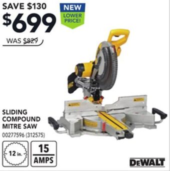 Réno Dépôt Dewalt sliding compound mitre saw offer