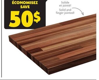 Home Hardware Acacia wood countertop offer