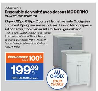 Patrick Morin Moderno vanity with top offer