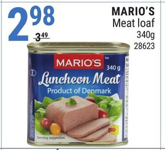 Rossy Mario's meat loaf offer
