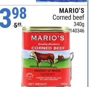 Rossy Mario's corned beef offer