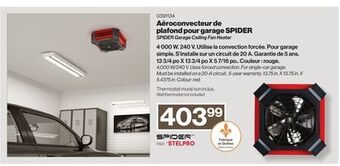 Patrick Morin Spider garage ceiling fan heater offer
