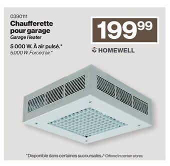 Patrick Morin Homewell garage heater offer