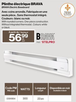 Patrick Morin Brava electric baseboard offer