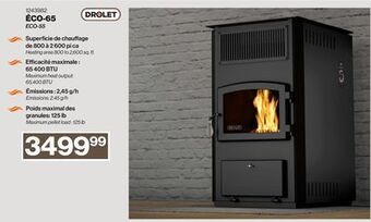 Patrick Morin Drolet eco-65 pellet stove offer
