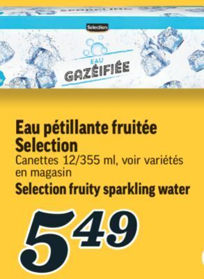 Marché Richelieu Eau pétillante fruitée selection | selection fruity sparkling water offer