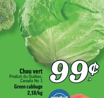 Marché Richelieu Chou vert | green cabbage offer