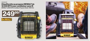 Patrick Morin Dewalt 1,2000-btu cordless propane heater with fan offer