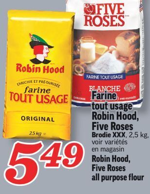 Marché Richelieu Farine tout usage robin hood, five roses | robin hood, five roses all purpose flour offer
