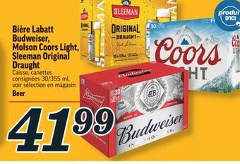 Marché Richelieu Bière labatt budweiser, molson coors light, sleeman original draught | beer offer