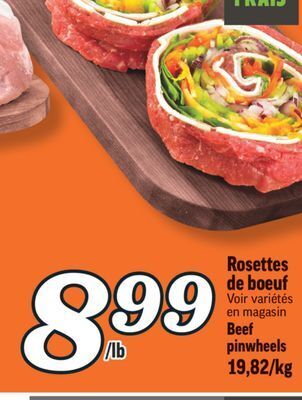 Marché Richelieu Rosettes de boeuf | beef pinwheels offer