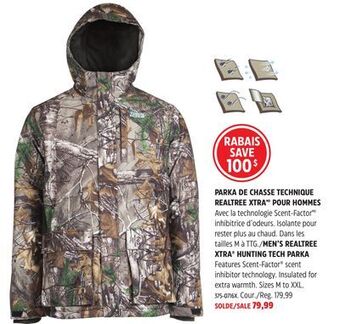 Men's realtree xtra hunting tech parka