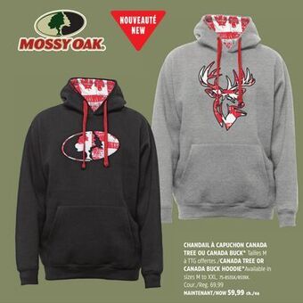 Canadian Tire Mossyoak canada tree or canada buck hoodie offer