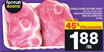 Super C Épaule picnic de porc frais | fresh pork picnic shoulder, bone-in offer