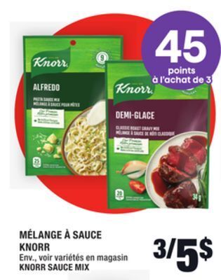 Super C Mélange à sauce knorr | knorr sauce mix offer