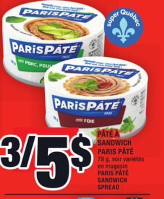 Super C Pâté à sandwich paris pâté | paris pâté sandwich spread offer
