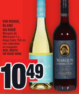 Super C Vin rouge, blanc ou rosé | red, white or rosé wine offer