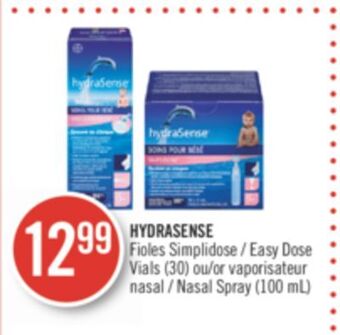 Pharmaprix Hydrasense easy dose vials (30) or nasal spray (100 ml) offer