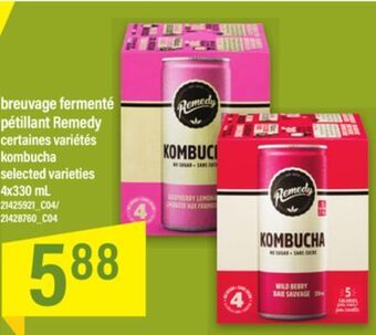 Maxi Breuvage fermenté pétillant remedy, 4x330 ml offer