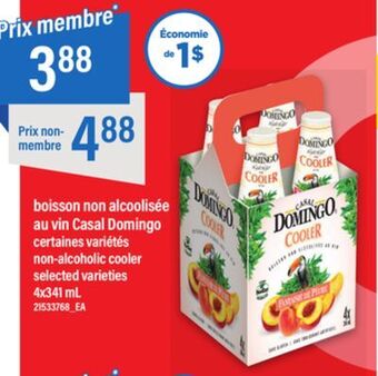 Maxi Boisson non alcoolisée au vin casal domingo, 4x341 ml offer