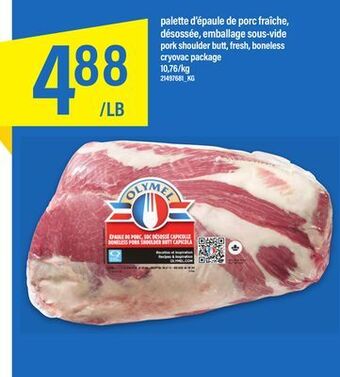 Maxi Palette d'épaule de porc fraîche, désossée, emballage sous-vide offer