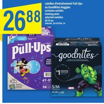 Maxi Culottes d'entraînement pull-ups ou goodnites huggies offer