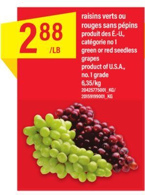 Maxi Raisins verts ou rouges sans pépins offer