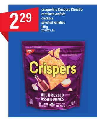 Maxi Craquelins crispers christie, 145 g offer