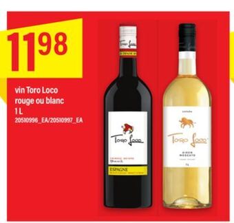 Maxi Vin toro loco rouge ou blanc, 1 l offer