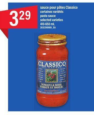 Maxi Sauce pour pâtes classico, 410-650 ml offer