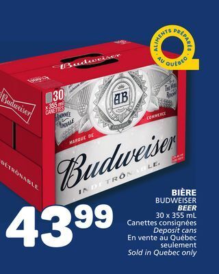 Marché Bonichoix Budweiser beer offer