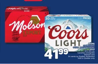 Marché Bonichoix Coors light or molson export beer offer