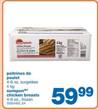 Wholesale Club Poitrines de poulet, 4 kg offer