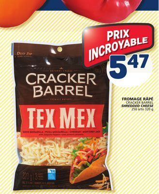 Marché Bonichoix Cracker barrel shredded cheese offer