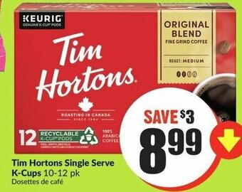FreshCo Tim Hortons Single Serve K-Cups 10-12 pk offer