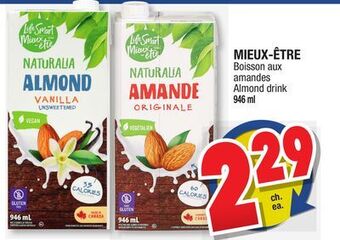 Jean Coutu Mieux-être almond drink offer