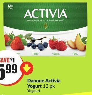 FreshCo Danone Activia Yogurt 12 pk offer
