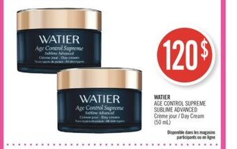 Pharmaprix Watier age control supreme sublime advanced day cream offer