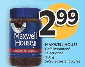 Brunet Maxwell house café instantané sélectionné offer
