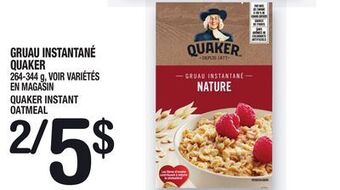 Marche Ami Gruau instantané quaker | quaker instant oatmeal offer