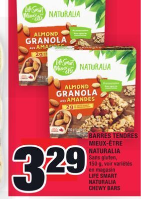 Super C Barres tendres mieux-être naturalia | life smart naturalia chewy bars offer