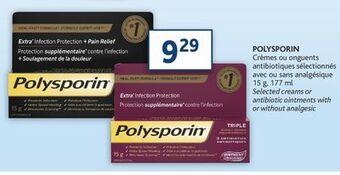 Brunet Polysporin crèmes ou onguents antibiotiques sélectionnés avec ou sans analgésique offer