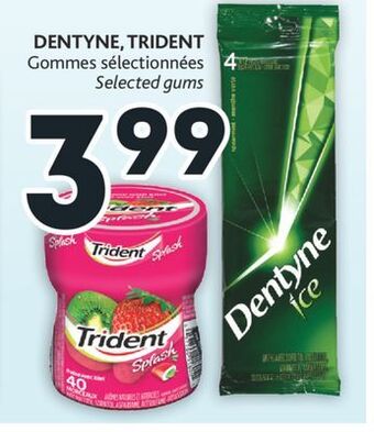 Brunet Dentyne, trident gommes sélectionnées offer