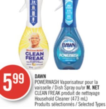 Pharmaprix Dawn powerwash dish spray or m. net clean freak household cleaner (473 ml) offer